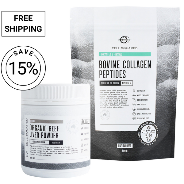Beef Liver & Bovine Collagen Powder Bundle Cell Squared