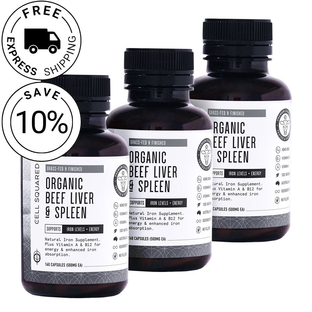 &#39;Ultimate Natural Iron Supplement&#39; Beef Spleen &amp; Liver Value Pack - Save 10%