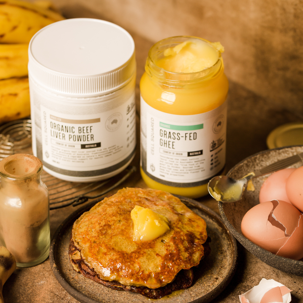 Animal Based Collagen Banana Pancakes with Beef Liver
