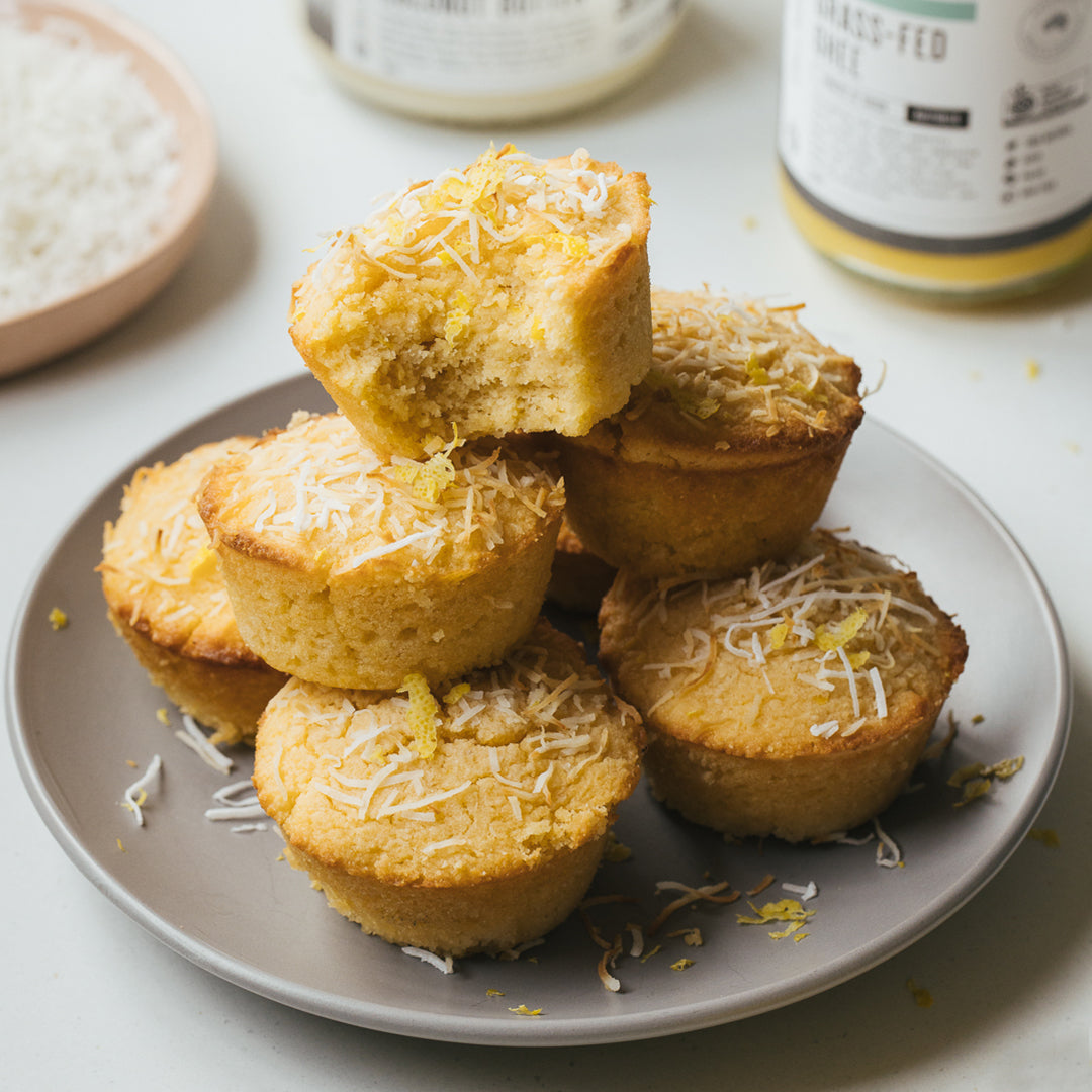 Low Carb Coconut & Lemon Muffins - Cell Squared