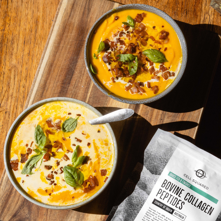 Collagen Protein Powder Loaded Pumpkin Soup