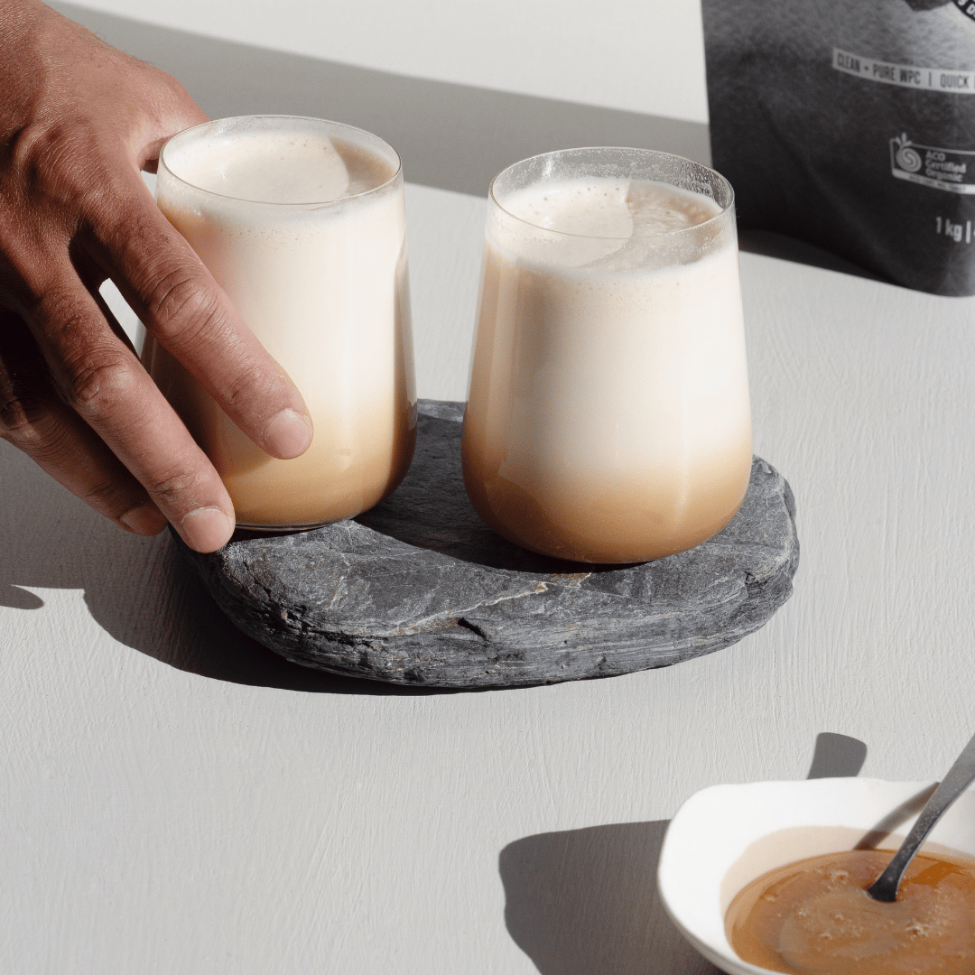 High Protein Iced Coffee Recipe with Organic Whey Protein