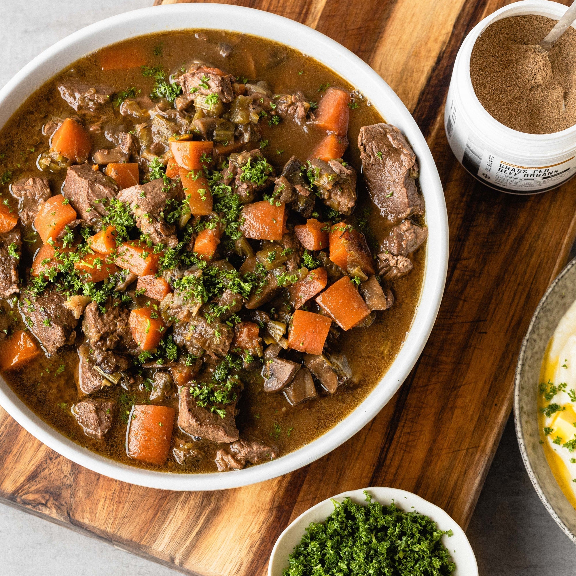 Beef Stew with Hidden Beef Organs Powder