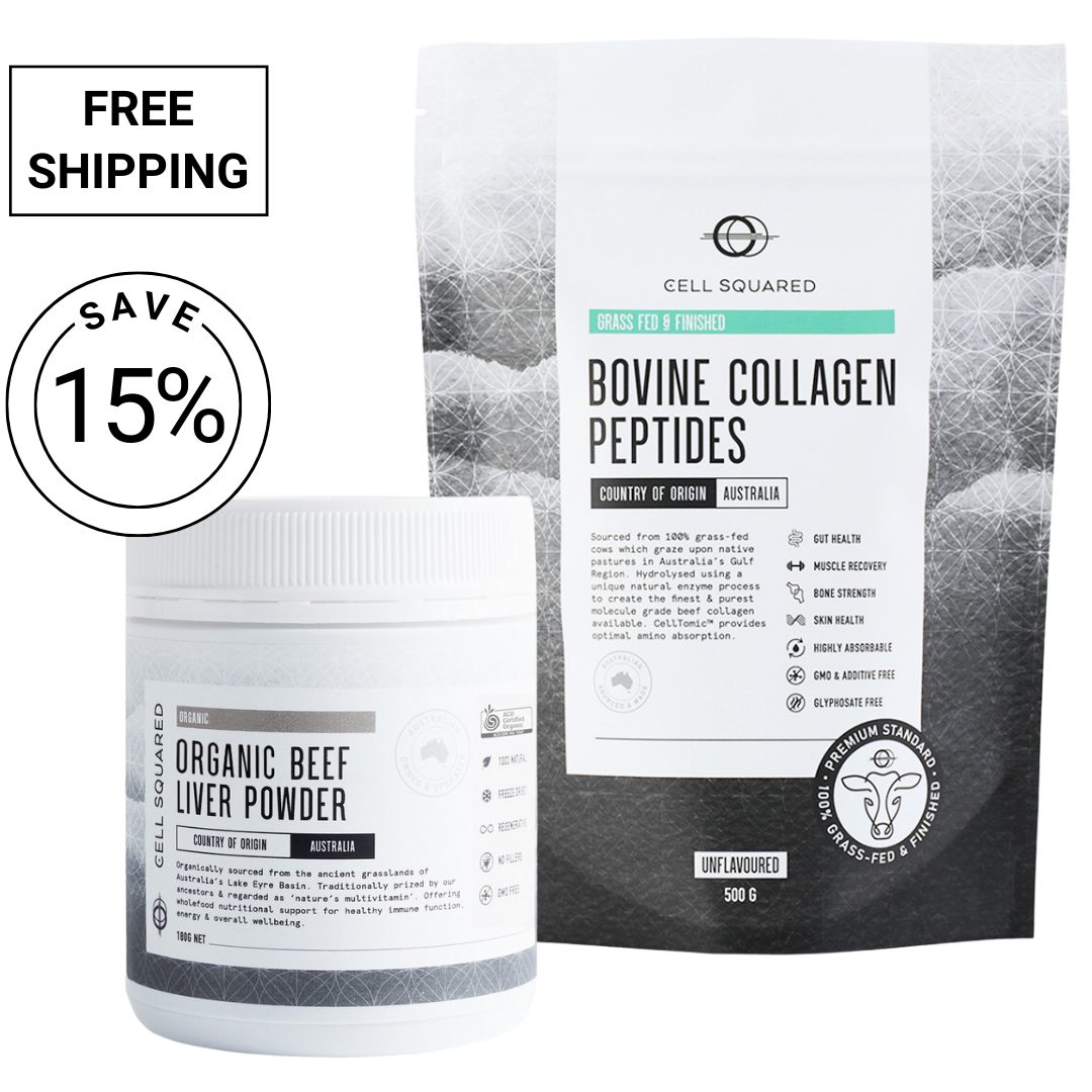 Liver &amp; Bovine Collagen Powder Bundle - Save 15%
