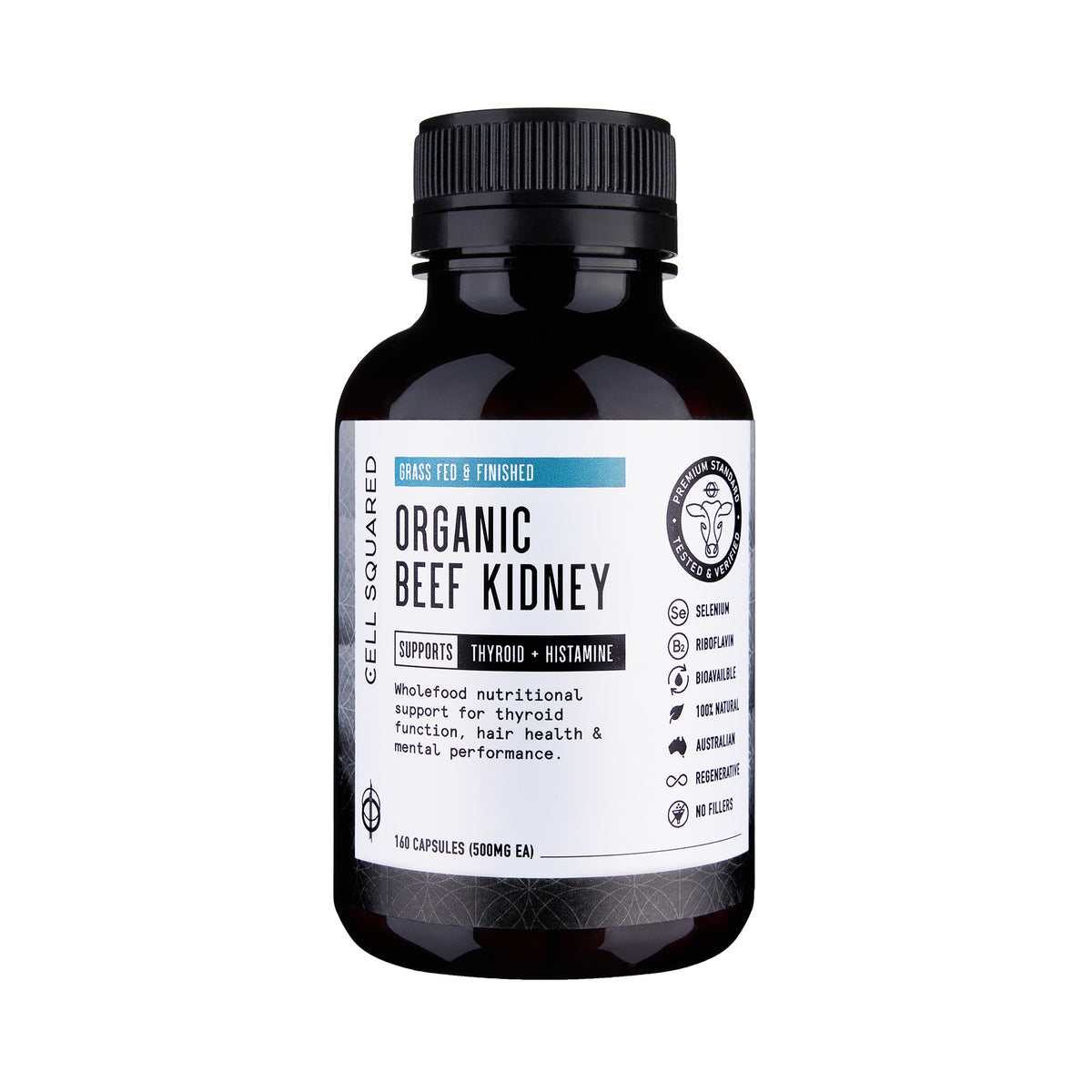 Organic Grass-Fed Beef Kidney Capsules