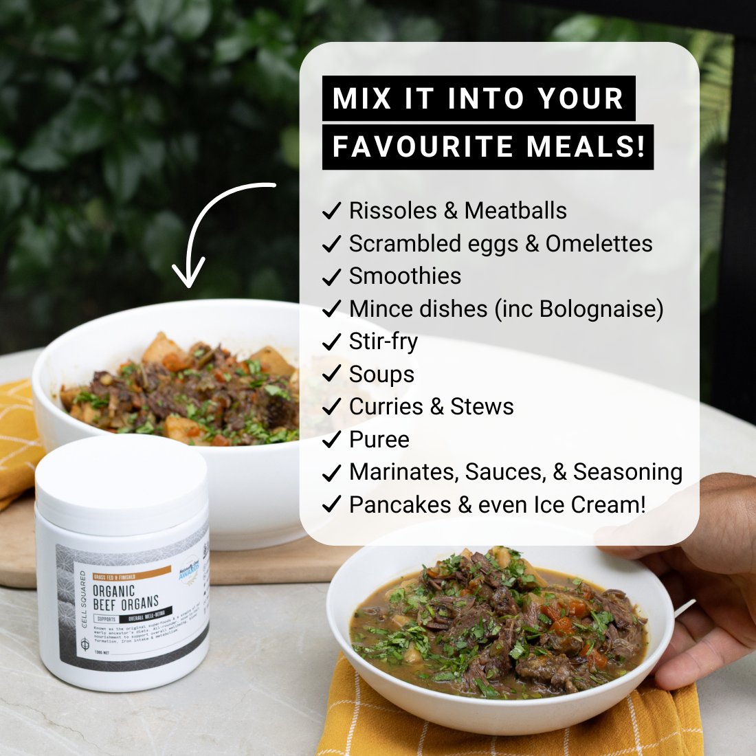 Australian Certified Organic Grass-Fed Beef Organs Powder - 130g