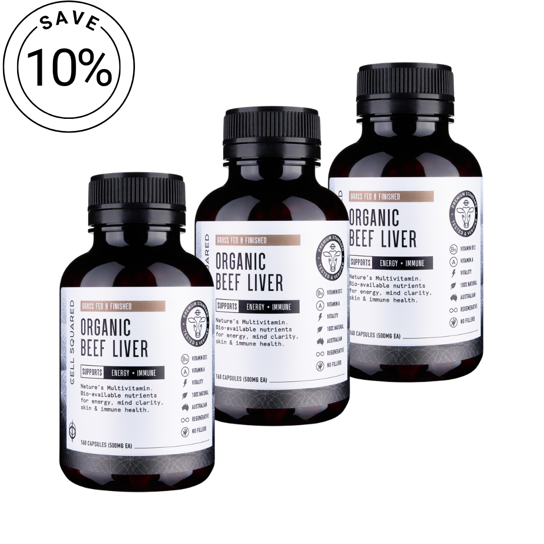 Organic Grass-Fed Beef Liver Capsules - 3 Month Supply Save 10%