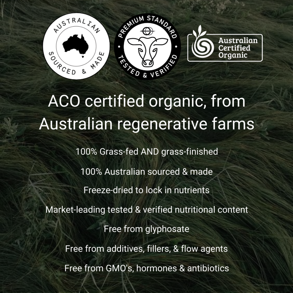 Australian Certified Organic Grass-Fed Beef Liver Powder - 180g