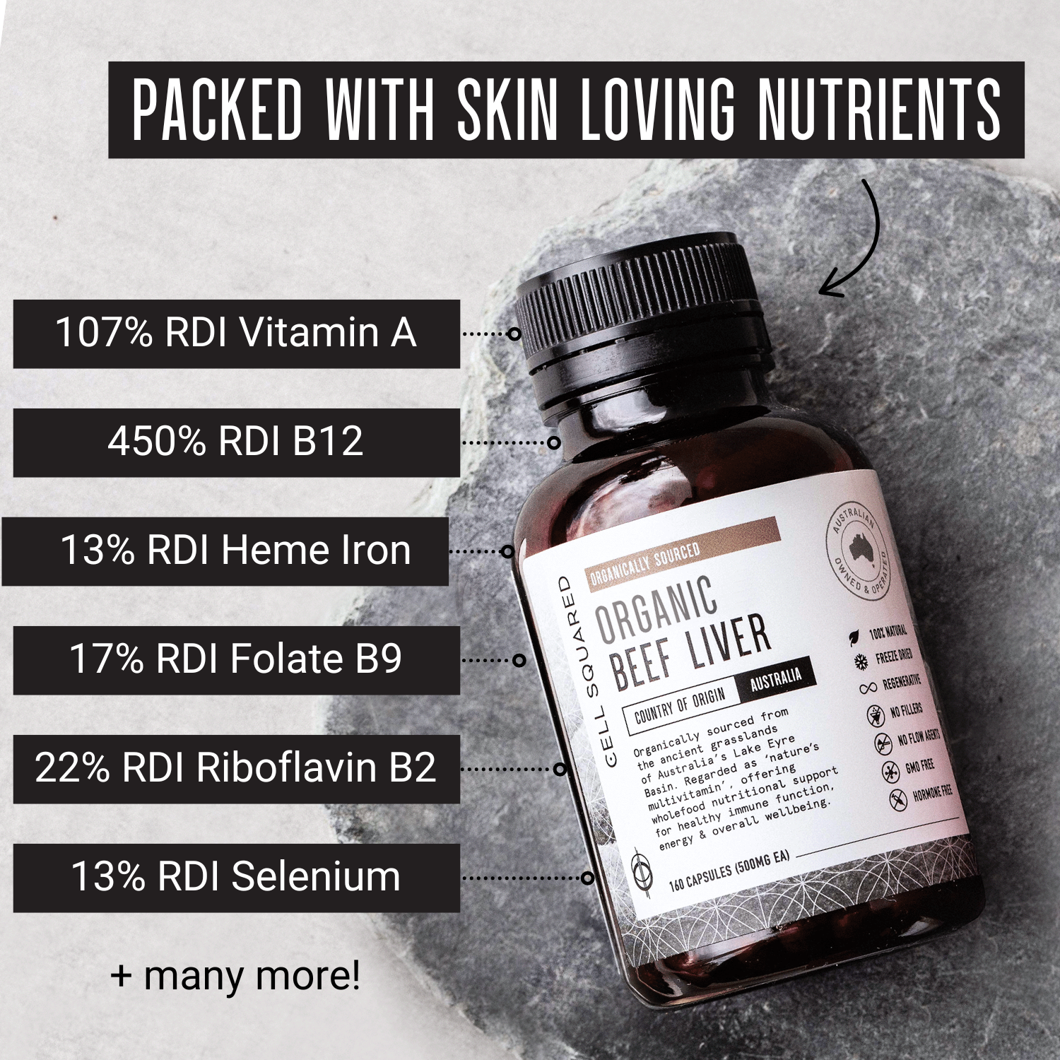 Beef Liver Capsules for Skin 