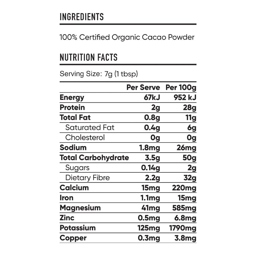 Buy Best Organic Cacao Powder Online | Cell Squared Australia