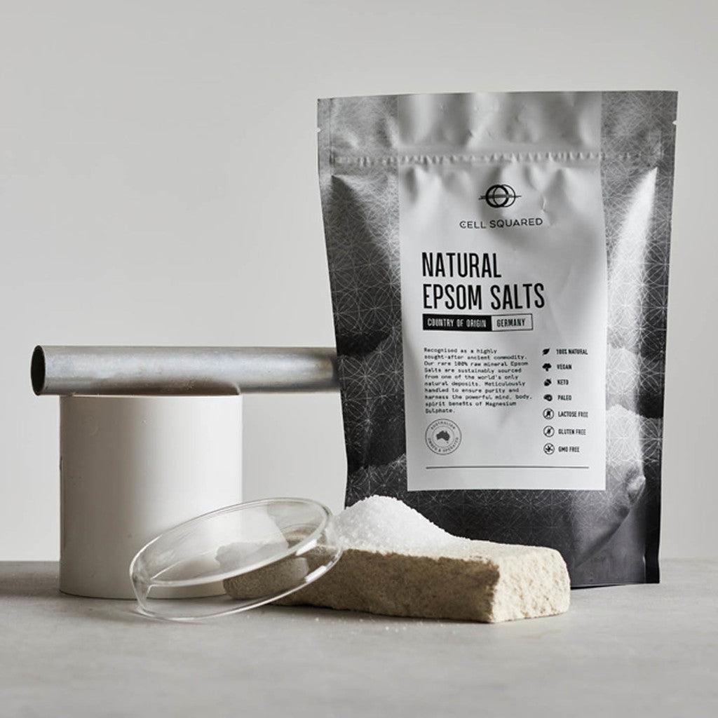 Natural Epsom Salts 1kg - Food Grade - Cell Squared